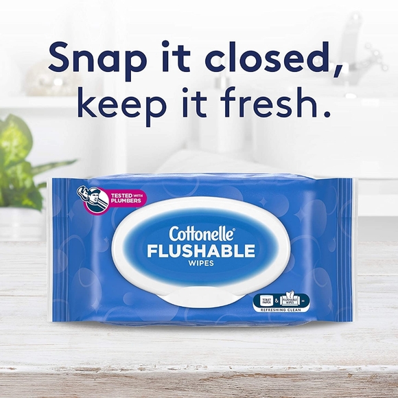 Cottonelle Flushable Wet Wipes for Adults - Picture 2 of 9
